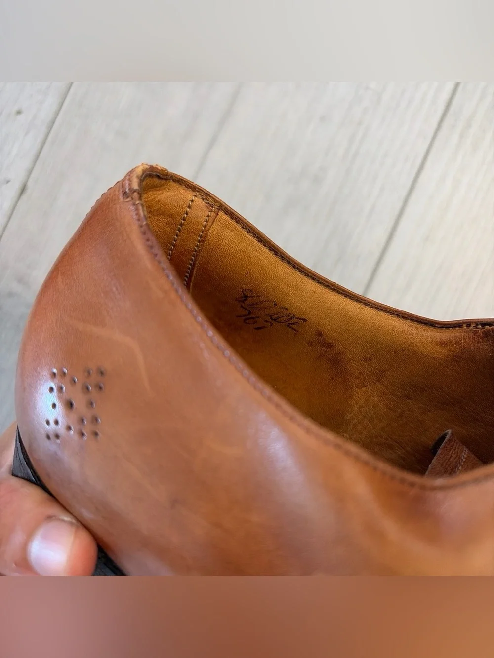 Vintage Paul Stuart Made in England brown leather Oxford